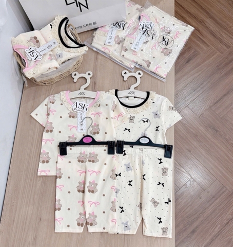SÉT 2 BỘ GẤU NƠ CHẤM BI BÉ GÁI (SALE 70k)