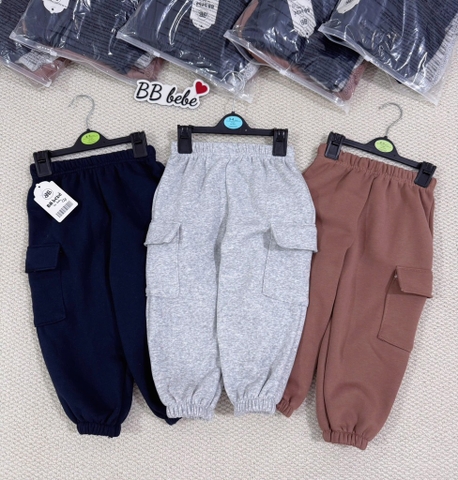 SET 3 QUẦN NỈ DÀI TÚI HỘP TONE NÂU BÉ TRAI SẴN(XẢ 79k)