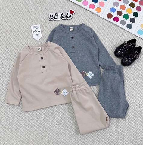 SET 2 BỘ DÀI TONE XÁM BE BÉ TRAI
