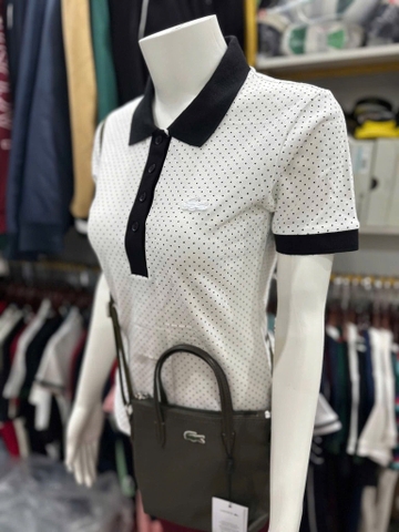 ÁO POLO THÊU CÁ SẤU CHẤM BI NỮ (LOẠI ĐẮT)