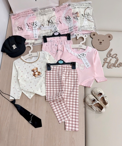 SET 2 BỘ DÀI HOA NHÍ HÀN QUỐC BÉ GÁI