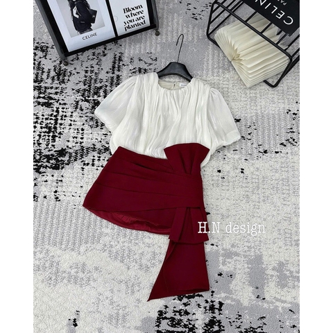 SET ÁO TƠ XỐP 2 LỚP DÂNG BUM CV XẾP LY NỮ