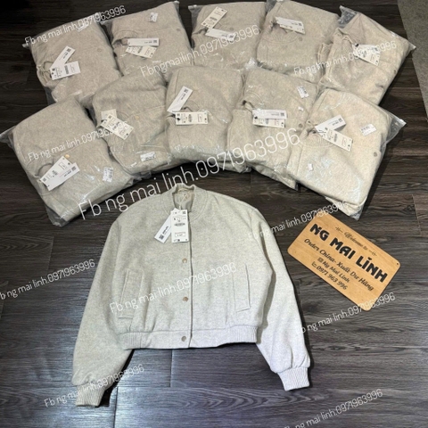ÁO BOMBER ZR GHI NỮ THU ĐÔNG