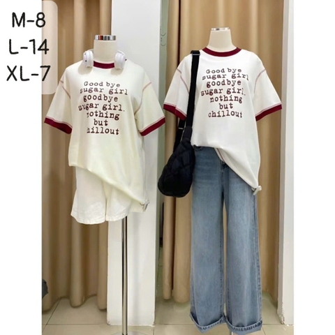 ÁO PHÔNG TEE CHỮ ĐỎ NỮ