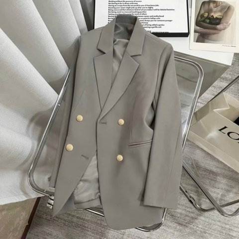 ÁO BLAZER MÀU RÊU NỮ THU ĐÔNG