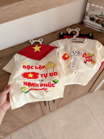 SET ĐỘC LẬP TỰ DO KÈM KHĂN BÉ TRAI BÉ GÁI