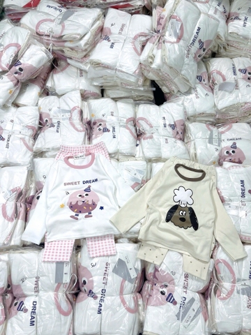 SET 2 BỘ DÀI NỈ LÔNG HỒNG BÉ GÁI