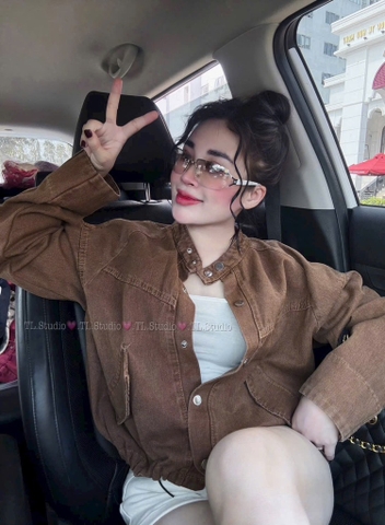 ÁO KHOÁC PHỐI CỔ CÚC BO GẤU NỮ THU ĐÔNG (HÀNG ĐẮT)