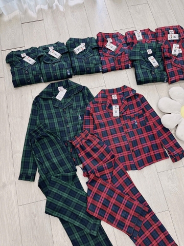 SET KẺ GẤU WHOU VIỀN TÚI NAM NỮ THU ĐÔNG SẴN (SALE 159k)