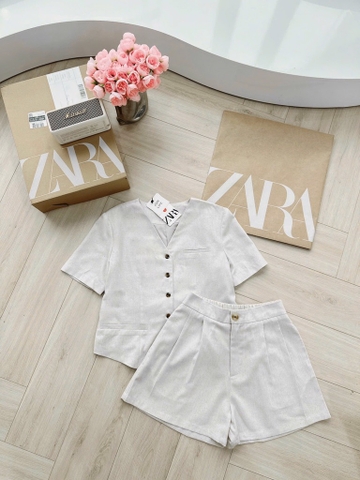 SET LINEN ZARRA 2 LỚP BUỘC SAU NỮ (HÀNG ĐẮT) SẴN (SALE 158k)
