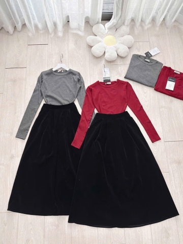 SET BỘ ÁO CV NHUNG XẾP LY NỮ THU ĐÔNG SẴN (SALE 145k)
