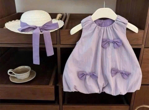SET VÁY BỒNG KÈM MŨ XIU XINH BÉ GÁI