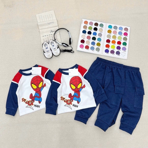SET BỘ DÀI SPIDER - MAN QUẦN TÚI HỘP BÉ TRAI