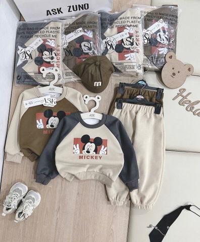 SET BỘ DÀI NỈ MK PHỐI 2 MÀU BÉ TRAI