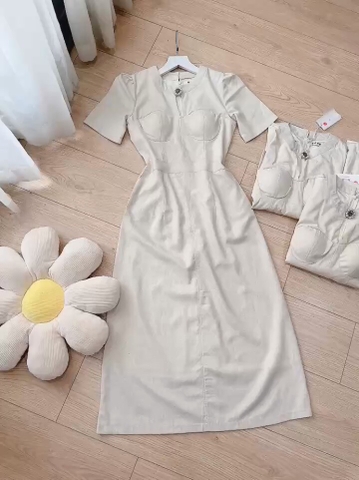 VÁY LI- EN CÚP NGỰC CỔ TẦU ĐÍNH TAG(XẢ 105k)