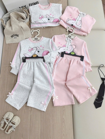 BỘ DÀI NỈ HAI DA MÈO MARIE HỒNG XÁM BÉ GÁI