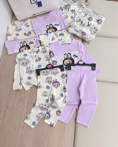 SET 2 BỘ COTTON LABUBUTHU ĐÔNG  BÉ GÁI (sale 79k)