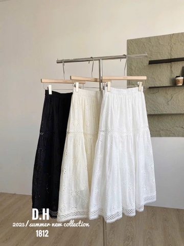 VÁY DÀI REN HOẠ TIẾT 3 MÀU CHO NỮ