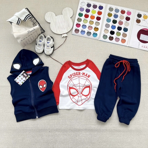 SET DÀI 3 CHI TIẾT THAN ĐỎ NG NHỆN BÉ TRAI