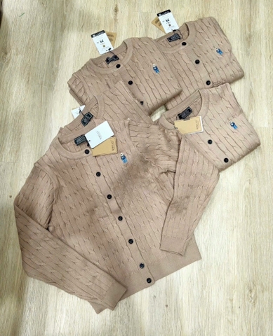 ÁO KHOÁC CARDIGAN WHOAU NÂU GẤU NỮ THU ĐÔNG