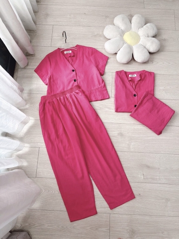 SET BỘ HỒNG ÁO CỔ TIM MIXBOM(XẢ 79k)