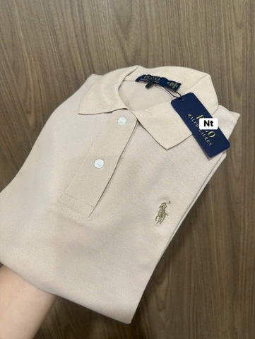 ÁO POLO MÀU BE THÊU NGỰA NAM NỮ