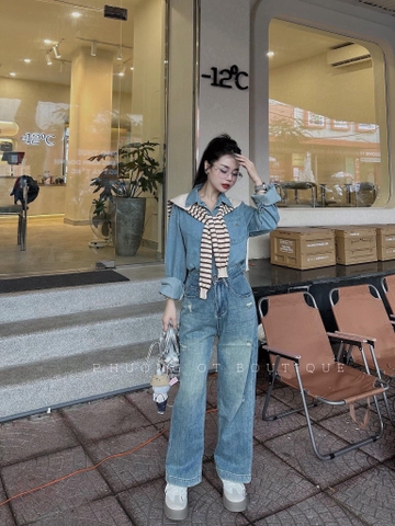 QUẦN JEAN NỮ SUÔNG RÁCH TÚI SAU SẴN (XẢ 79K )