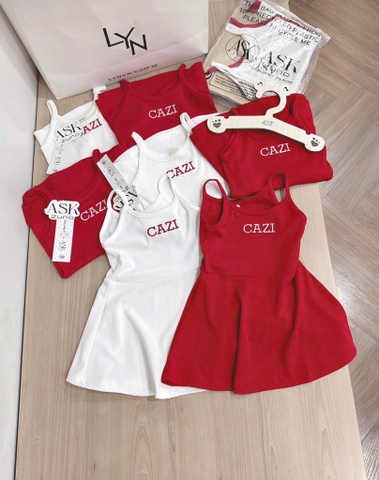 SET 2 VÁY 2 DÂY THÊU CAZI BÉ GÁI