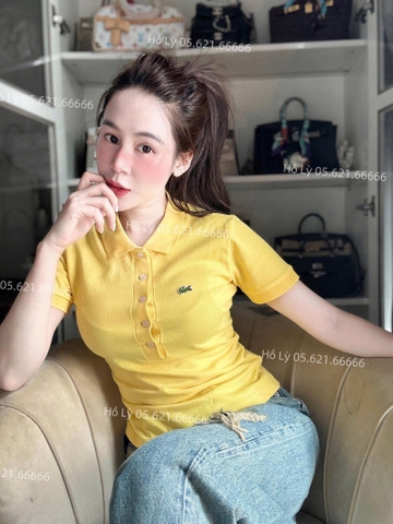 ÁO POLO CÁ SẤU VÀNG NỮ SẴN(XẢ 55k)