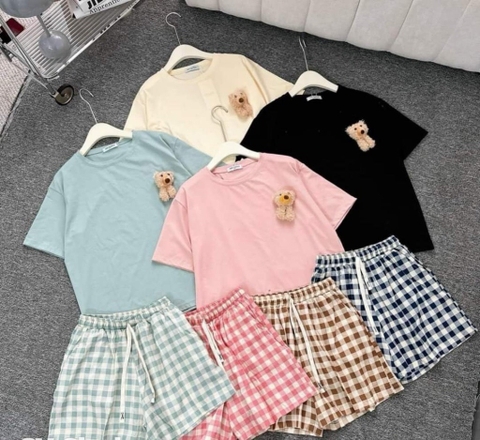 SET BỘ ĐỒ NGỦ NỮ VẢI COTTON SẴN(xả 85k)