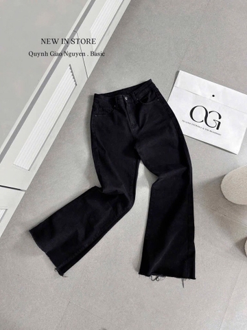 QUẦN JEANS NỮ ĐEN LOE SẴN (XẢ 89k)