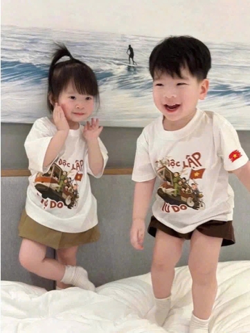 ÁO PHÔNG MẸ CON VIỆT NAM ĐỘC LẬP TỰ DO