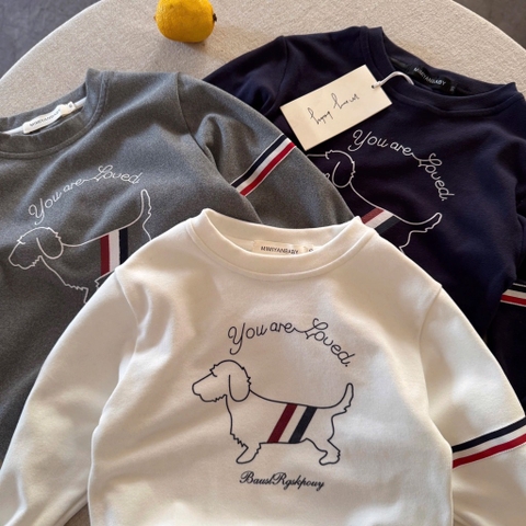 SET 3 ÁO ZIP LÔNG CHÓ THOM DÀI TAY BÉ TRAI