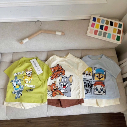 SET 3 BỘ CỘC TAY CHÓ CỨU HỘ BÉ TRAI (LOAD LẠI GIÁ)