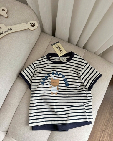 SET ÁO KẺ QUẦN ĐÙI BÉ TRAI