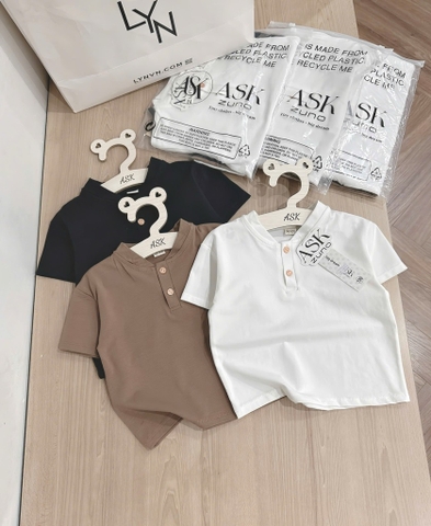 SET 3 ÁO CỔ TRỤ TONE NÂU BÉ TRAI SẴN(XẢ 80)