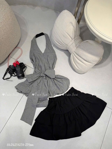 SET ÁO YẾM MIX CHÂN VÁY TẦNG HOT NỮ