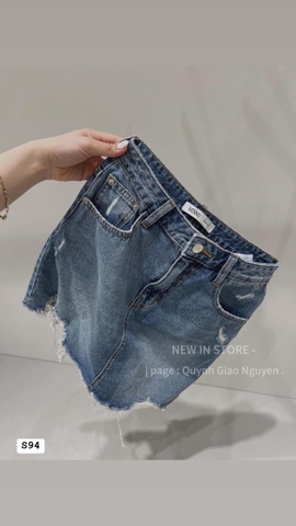 CHÂN VÁY JEAN NỮ RÁCH VIỀN SẴN- xả 70k