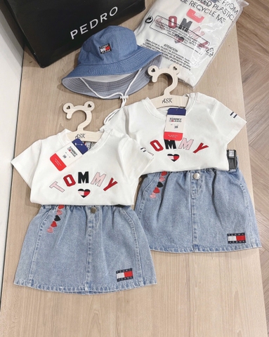 SET VÁY JEAN TÔM MÌ KID + MŨ BÉ GÁI(75k)