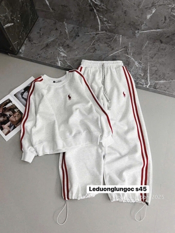 SET BỘ NỈ HAI DA KẺ SỌC 2 MÀU NỮ THU ĐÔNG SẴN