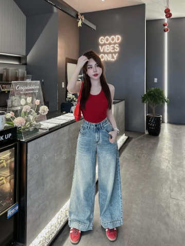 QUẦN JEAN NỮ SUÔNG NỐI GẤU SẴN (xả 79K)