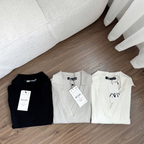 ÁO LEN TĂM POLO CỔ V Z.RAA NỮ THU ĐÔNG (XẢ 79k)