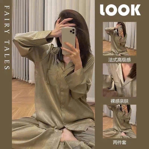 BỘ DÀI LỤA XƯỚC 3 MÀU NỮ