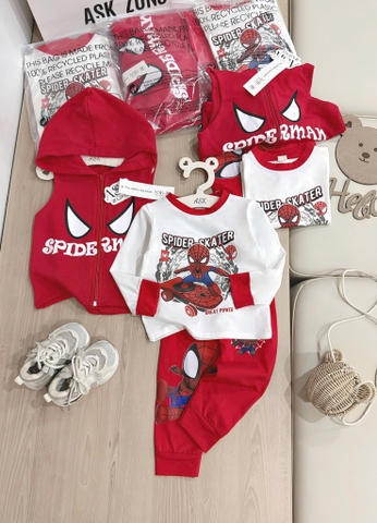 SET 3 MÓN DÀI NGƯỜI NHỆN GILE ĐỎ TRẮNG BÉ TRAI