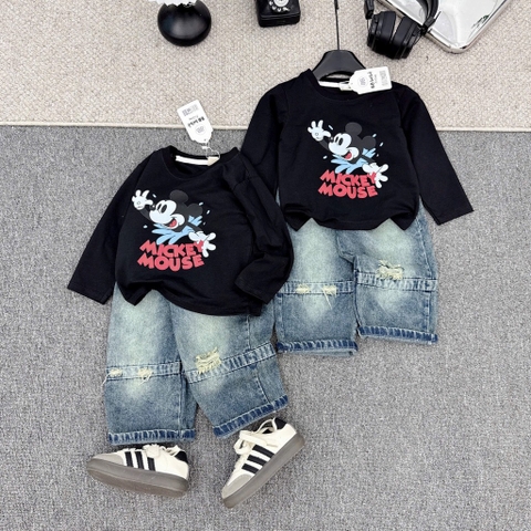 SET BỘ DÀI ÁO MICKEY QUẦN BÒ BÉ TRAI