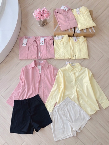 SET ÁO SƠ MI MIX QUẦN SHORT NỮ (SALE 143k)