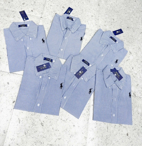 SƠ MI CỘC TAY POLO NGỰA HÓT XANH NỮ SẴN(SALE 80k)