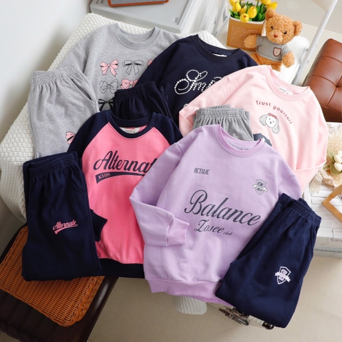 SET BỘ DÀI NỈ DA CÁ 5 MÀU SIZE ĐẠI BÉ GÁI