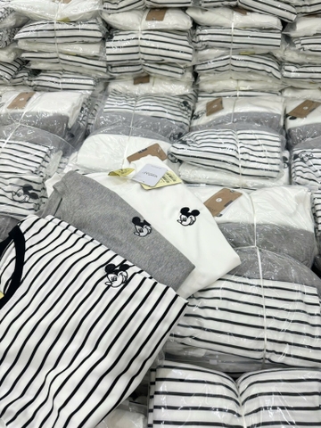 SET 3 ÁO ZIP DÀI TAY THÊU MICKEY NỮ THU ĐÔNG SẴN