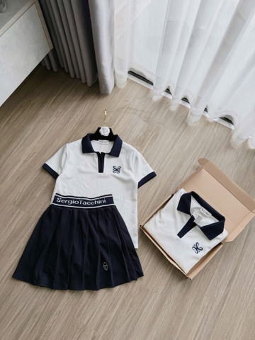 SET ÁO PHÔNG CHÂN VÁY XẾP LI NỮ